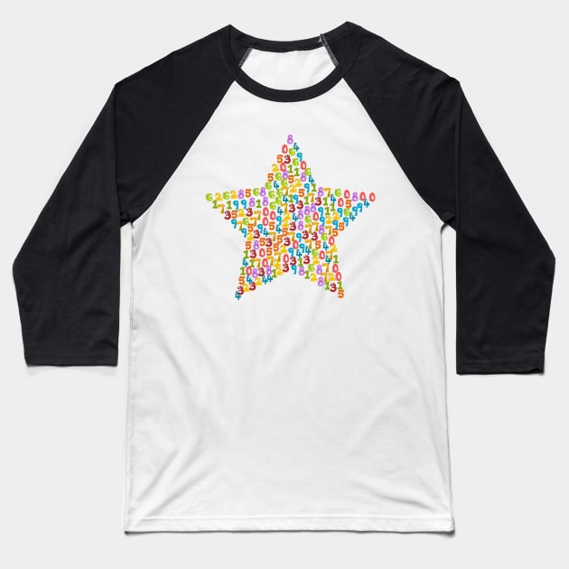 Maths Star Maths Lover Baseball T-Shirt by Sanu Designs